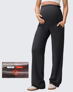 G4Free - EverGoing Fleece Lined Maternity Wide Leg Pants -GF25JY599AF-XS-GF25JY600AF-XS-GF25JY601AF-XS-GF25JY599AA-S-GF25JY600AA-S