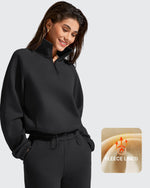 G4Free - Flurrylux Mock Neck Cropped Pullover Fleece Lined Sweatshirts -GF25F741AA-S-GF25F741AB-M-GF25F741AC-L-GF25F741AD-XL-GF25F741AE-XXL