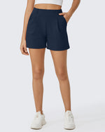 G4Free Activewear High-Waisted Casual Suit Shorts 