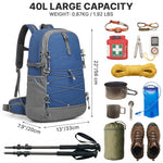 G4Free 40L Lightweight Travel Backpack with Rain Cover