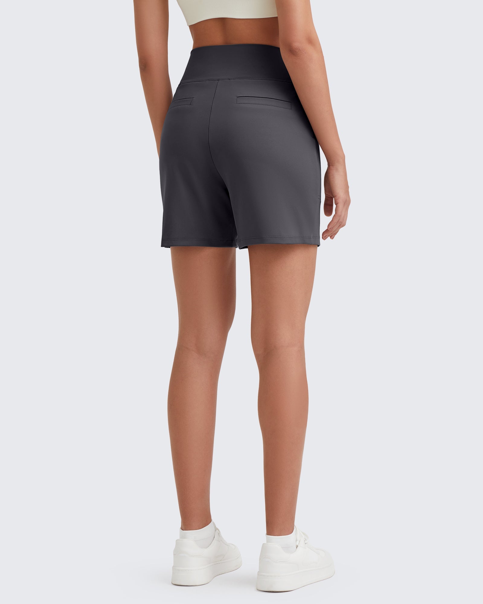 G4FREE High-Waist Burmuda Athletic Shorts 5 