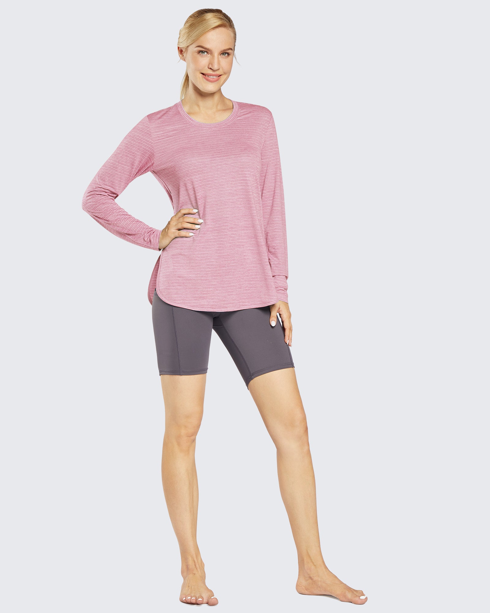G4Free Activewear Quick Dry Scoop Neck UV Long Sleeve Workout Tops