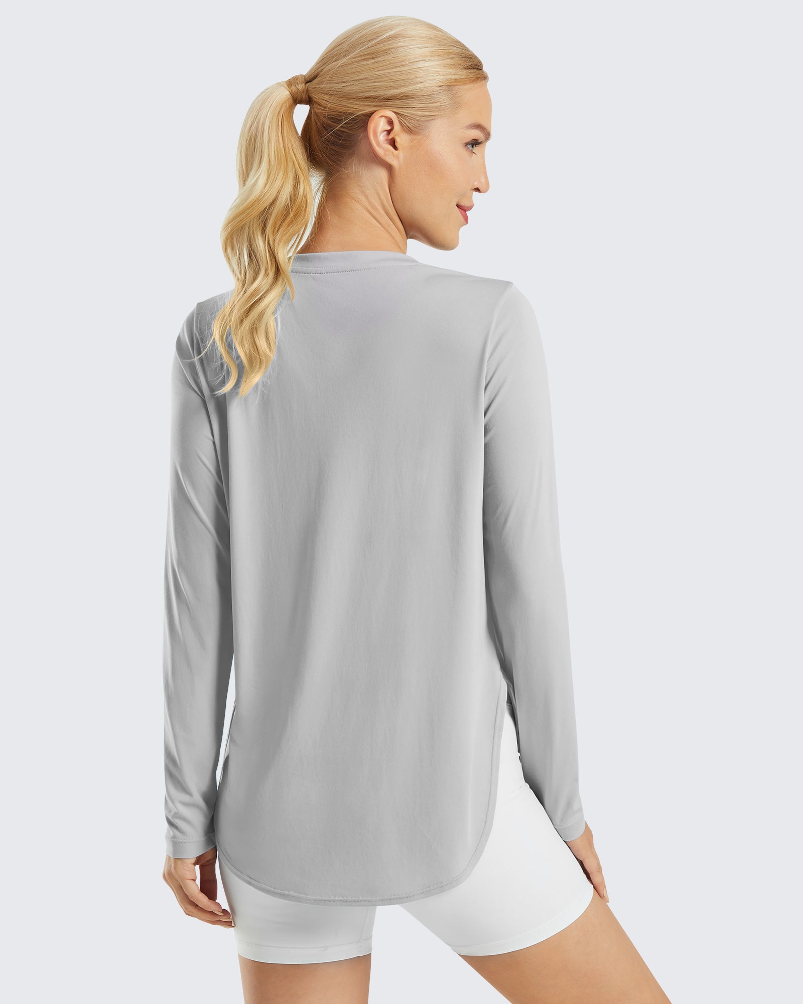 G4Free Activewear Scoop Neck UV Sun Workout Long Sleeve 