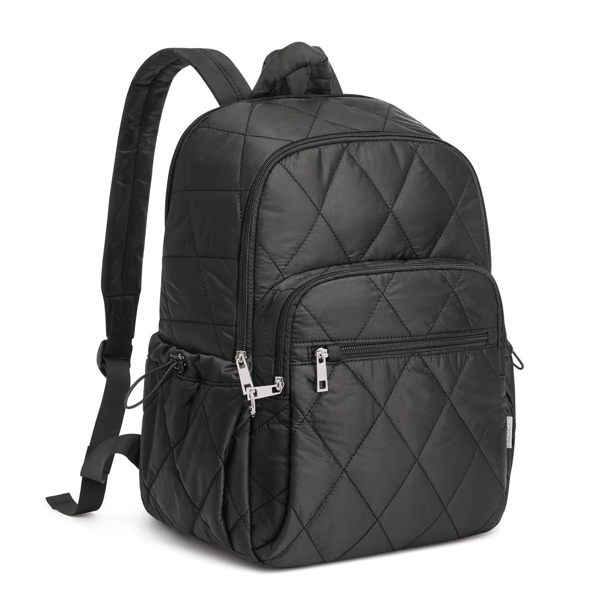 G4Free Small Backpack for Women Puffer Quilted Casual Daypack with Anti-theft Buckle Travel Work(Beige)