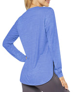 G4Free Activewear Quick Dry Scoop Neck UV Long Sleeve Workout Tops