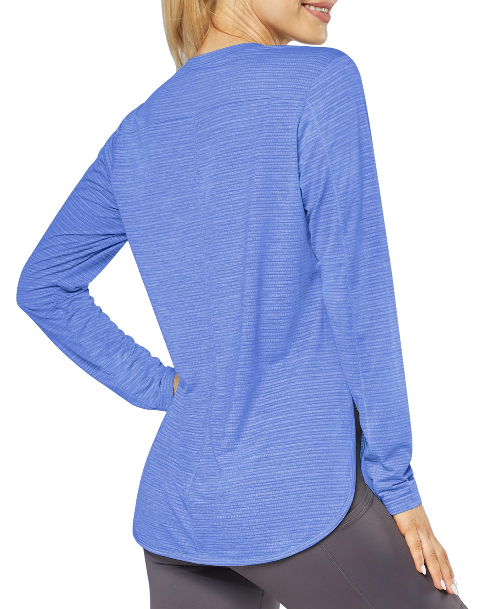 G4Free Activewear Quick Dry Scoop Neck UV Long Sleeve Workout Tops