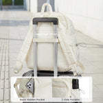 G4Free Small Backpack for Women Puffer Quilted Casual Daypack with Anti-theft Buckle Travel Work(Beige)