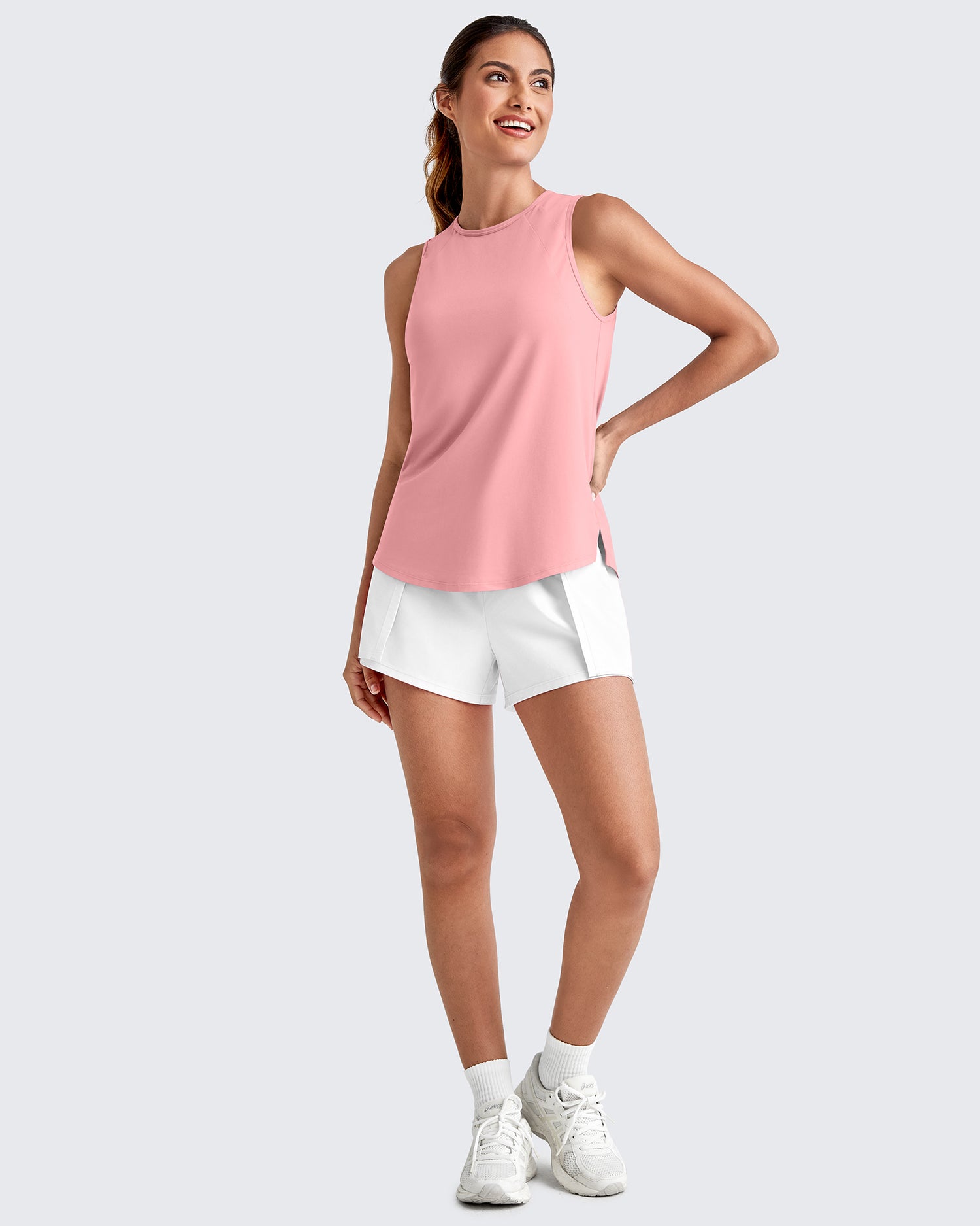 G4Free Activewear Lightweight Athletic Sleeveless Long Tank Tops #