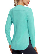 G4Free Activewear Quick Dry Scoop Neck UV Long Sleeve Workout Tops
