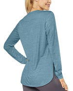 G4Free Activewear Quick Dry Scoop Neck UV Long Sleeve Workout Tops