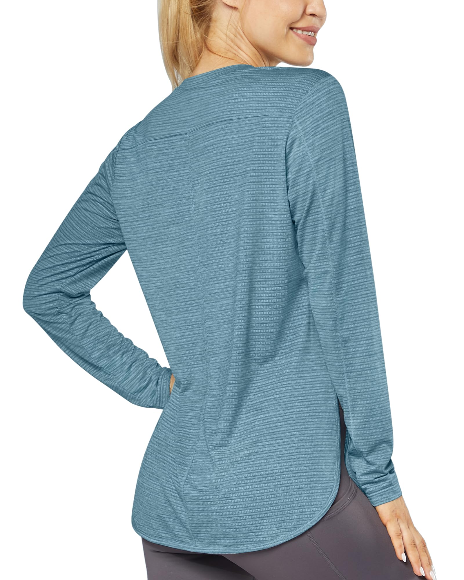 G4Free Activewear Quick Dry Scoop Neck UV Long Sleeve Workout Tops