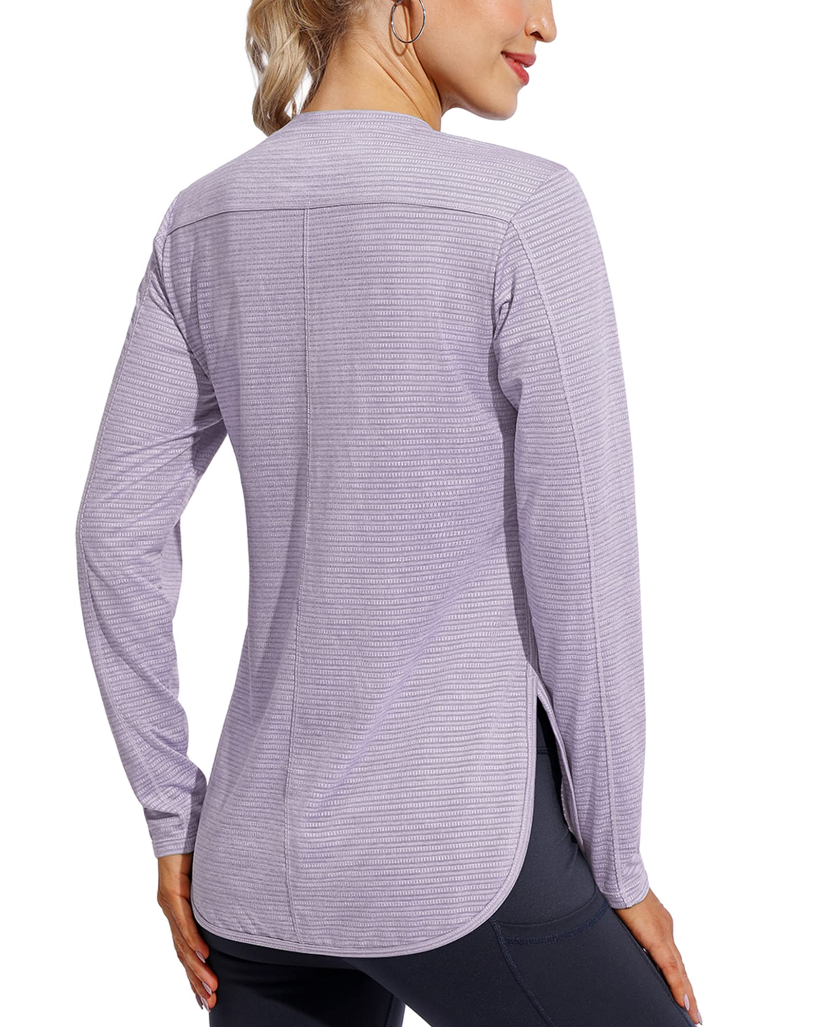 G4Free Activewear Quick Dry Scoop Neck UV Long Sleeve Workout Tops