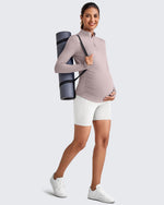 G4Free Activewear - UPF 50+ Half Zip Sun Maternity Shirts -GF25BY464GA-S-GF25BY464GB-M-GF25BY464GC-L-GF25BY464GD-XL-GF25BY464GE-XXL