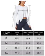 G4Free Activewear Loose Ruffle Long Sleeve Workout Shirts
