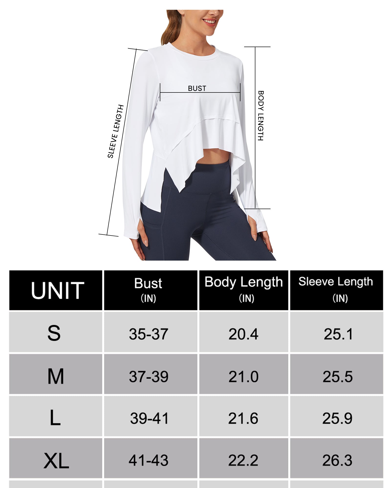 G4Free Activewear Loose Ruffle Long Sleeve Workout Shirts