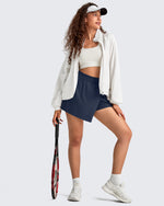 G4Free - 2 in 1 Elastic Waist Tennis Skorts -GF25E443AA-S-GF25E443AB-M-GF25E443AC-L-GF25E443AD-XL-GF25E443AE-XXL