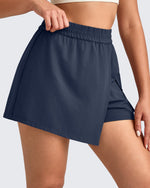 G4Free - 2 in 1 Elastic Waist Tennis Skorts -GF25E443AA-S-GF25E443AB-M-GF25E443AC-L-GF25E443AD-XL-GF25E443AE-XXL