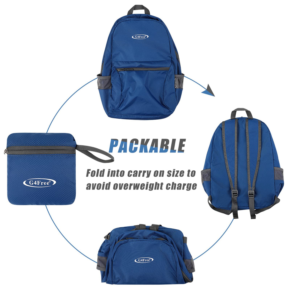 G4Free - 20L Lightweight Packable Backpack -D04V650A-D04V650B-D04V650H-D04V650D-D04V650C