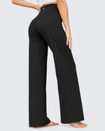 G4Free Activewear - EverGoing Business Casual High-Waist Wide Leg Pants - Limited Offer -GF23J189BF-XS-GF23J190BF-XS--GF23J189BA-S-GF23J190BA-S