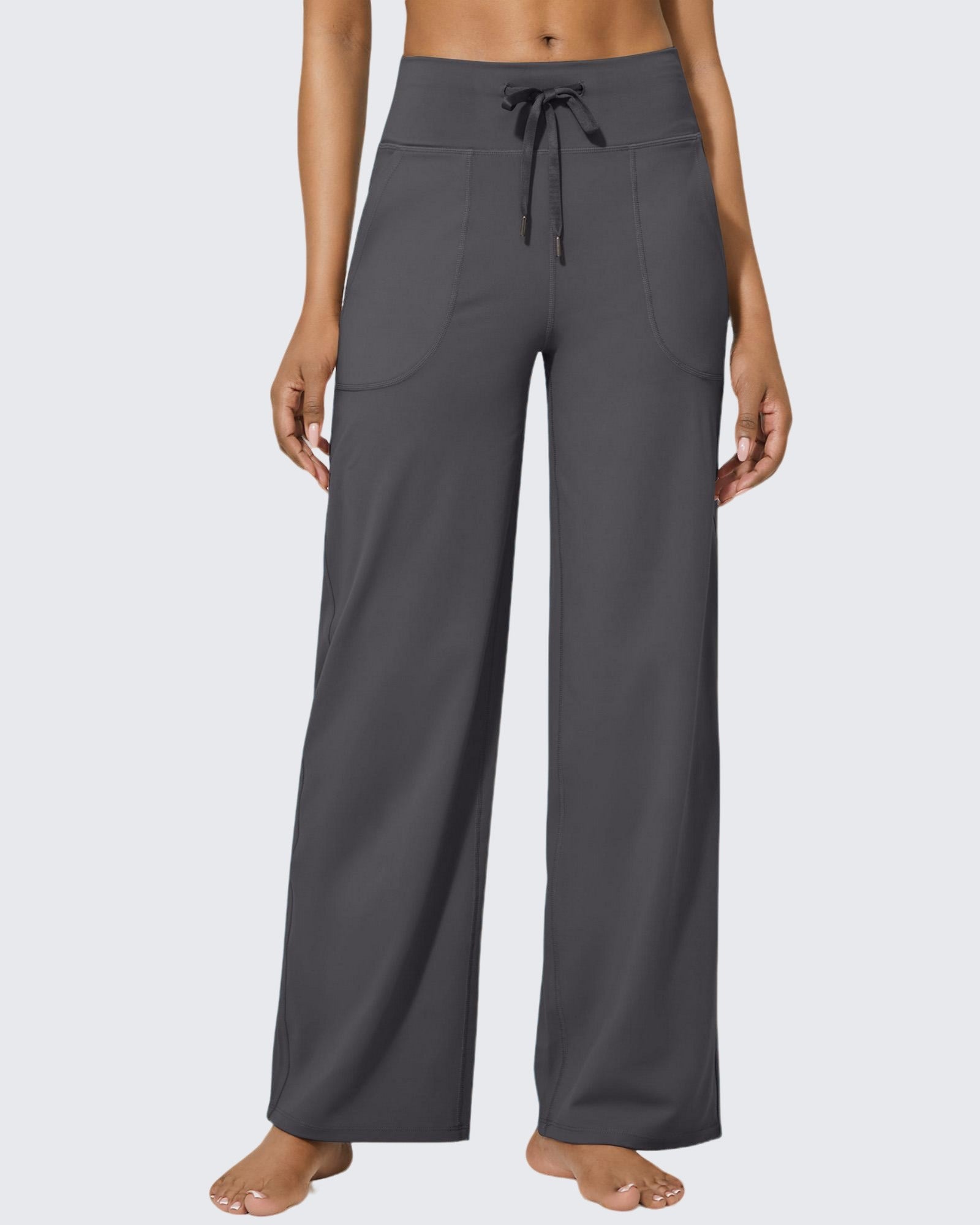 G4Free Activewear - EverGoing Business Casual High-Waist Wide Leg Pants - Limited Offer -GF23J189BF-XS-GF23J190BF-XS--GF23J189BA-S-GF23J190BA-S