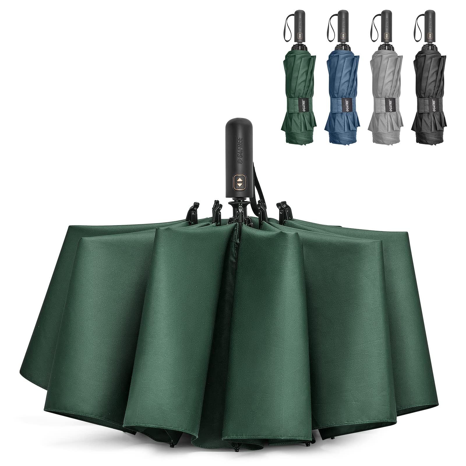 G4Free Activewear - G4Free 62 Inch Large 10 Ribs Compact Reverse Windproof Umbrella -TN22A110A-TN22A110B-TN22A110C-TN22A110D