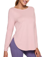 G4Free Activewear - Loose Scoop Neck Long Sleeve Daily Casual Shirts Tops -GF23B160BA-S-GF23B160BB-M-GF23B160BC-L-GF23B160BD-XL-GF23B160BE-XXL