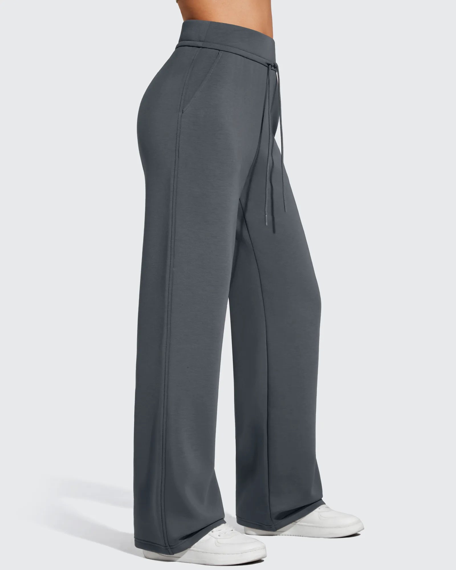 G4Free Activewear - Smoofit Elastic Drawstring Fleece Lined Wide Leg Sweatpants -GF25J723AA-S-GF25J724AA-S-GF25J725AA-S-GF25J723AB-M-GF25J724AB-M