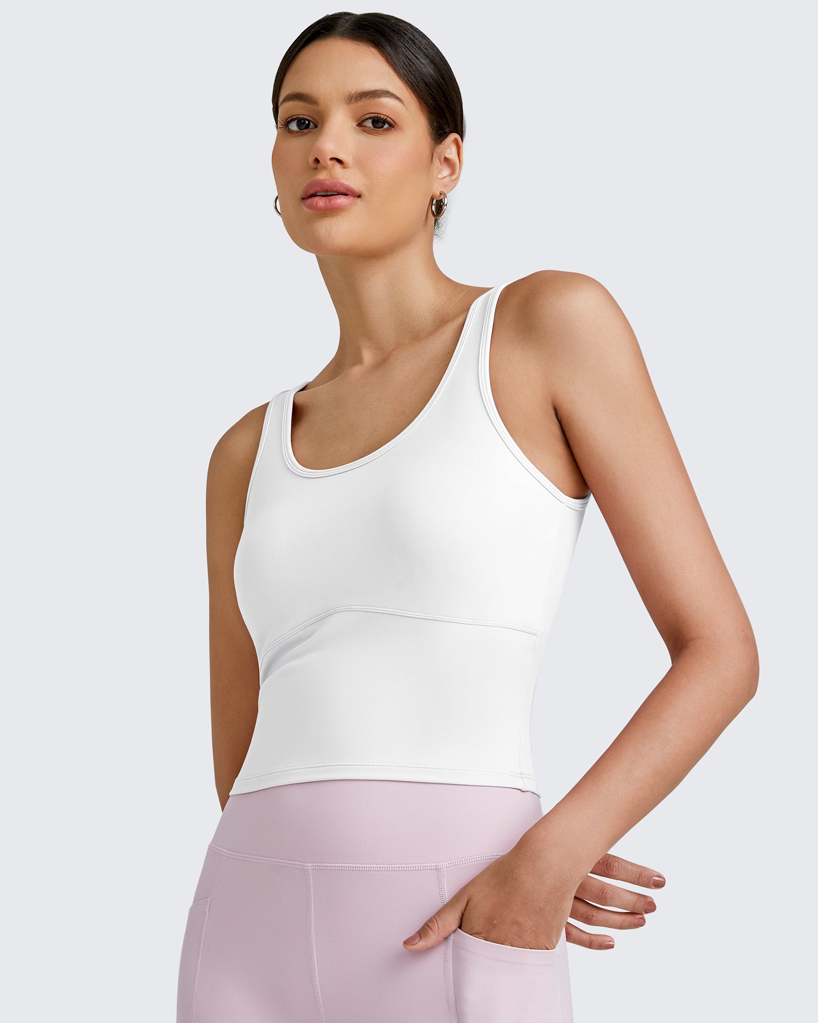 G4Free - BareFeel Built in Bra Workout Tank Tops -GF25L333AA-S