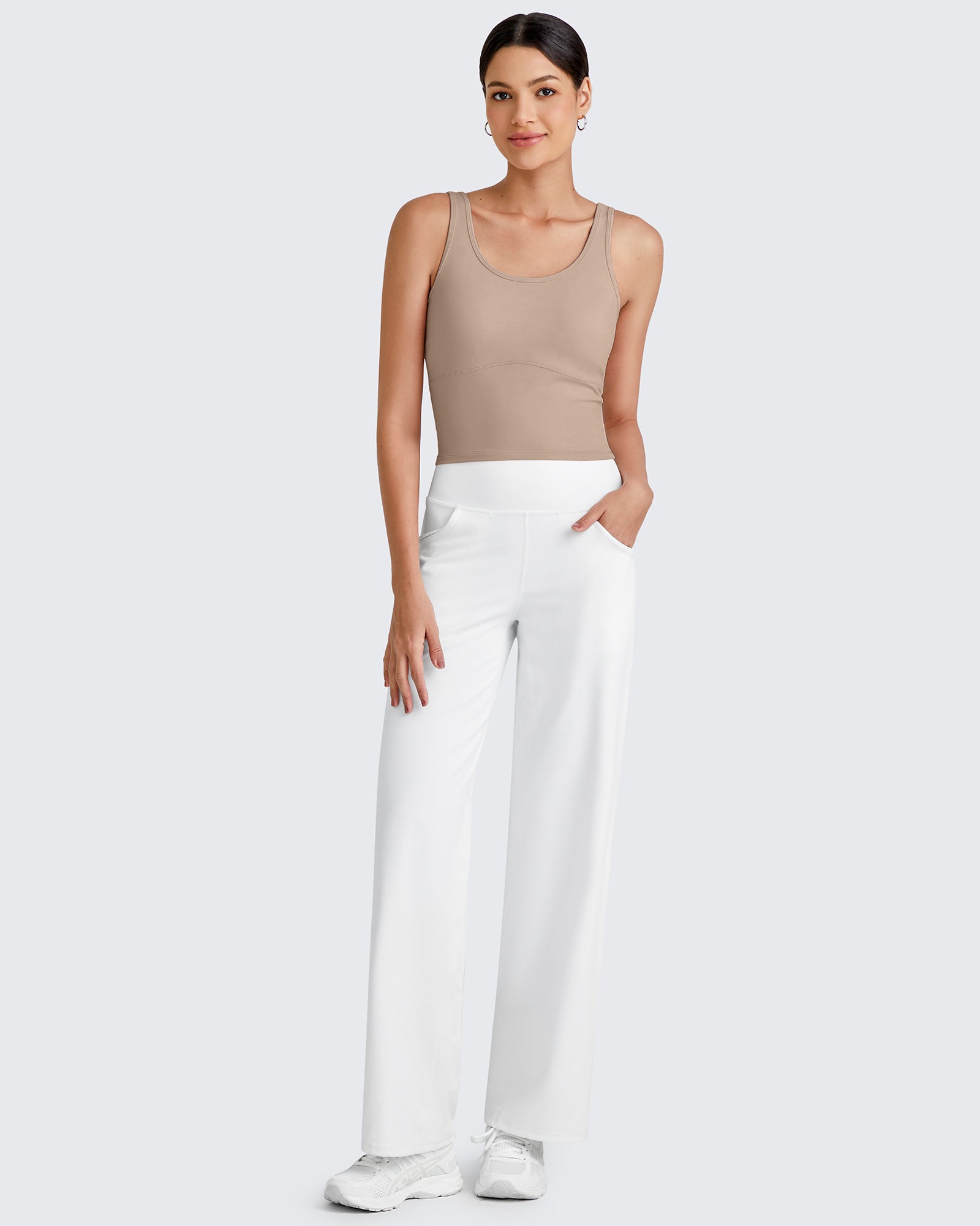 G4Free - BareFeel Built in Bra Workout Tank Tops -GF25L333AA-S-GF25L333AB-M-GF25L333AC-L-GF25L333AD-XL-GF25L333AF-XS