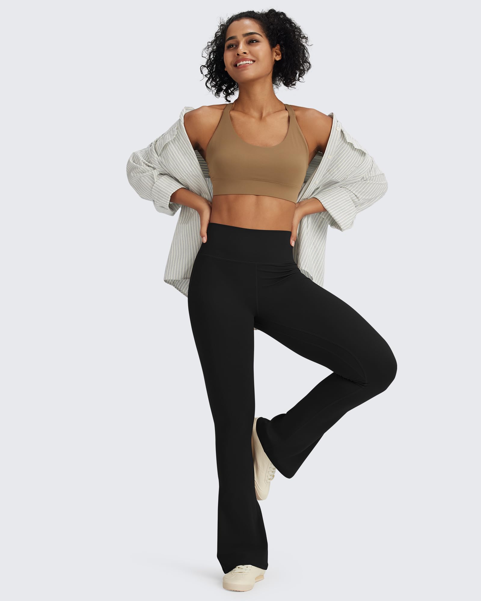 G4Free - BareFeel Casual High-Waisted Mini Flare Pants -GF24A244AA-S-GF24A245AA-S-GF24A246AA-S-GF24A244AB-M-GF24A245AB-M