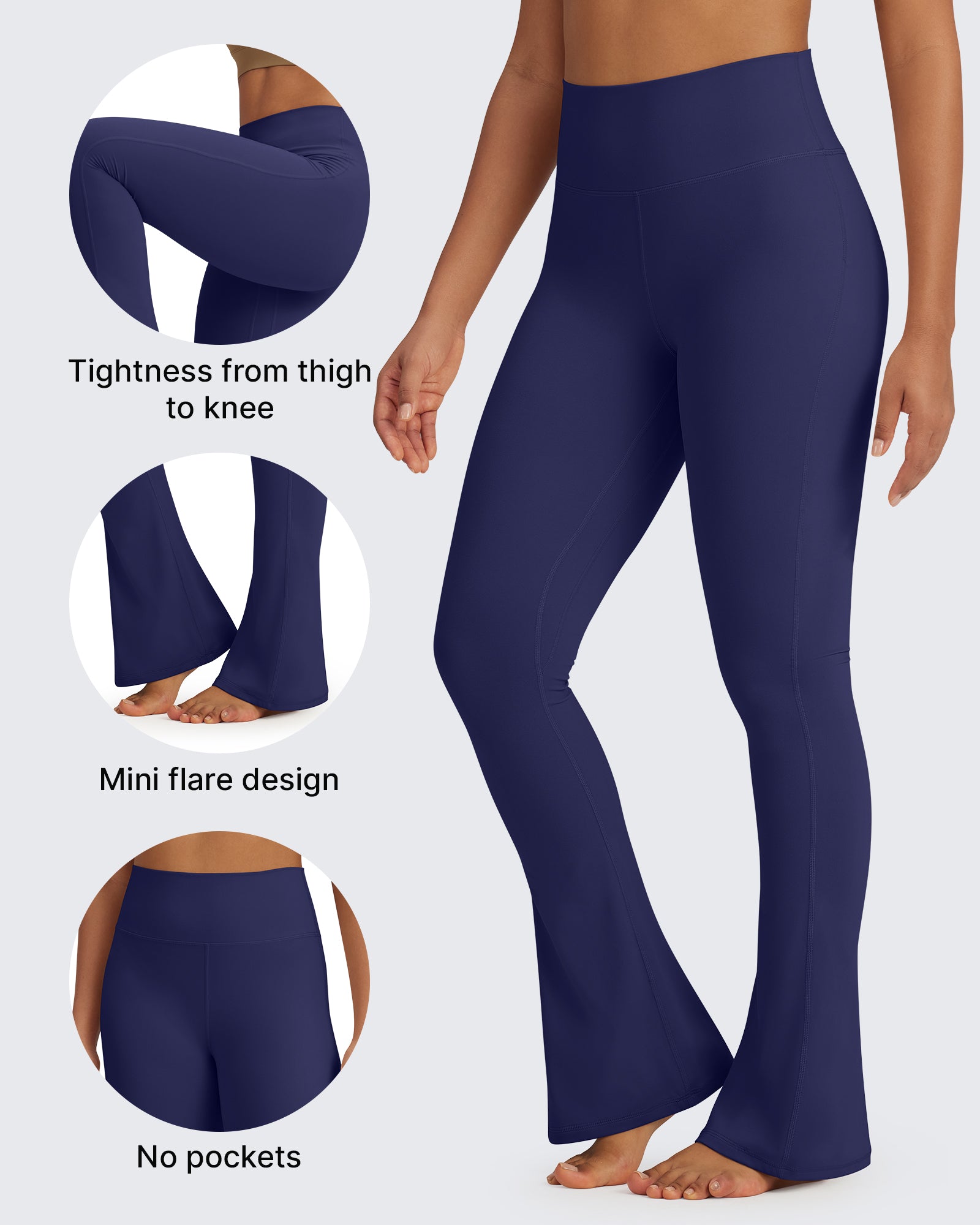 G4Free - BareFeel Casual High-Waisted Mini Flare Pants -GF24A244AA-S-GF24A245AA-S-GF24A246AA-S-GF24A244AB-M-GF24A245AB-M