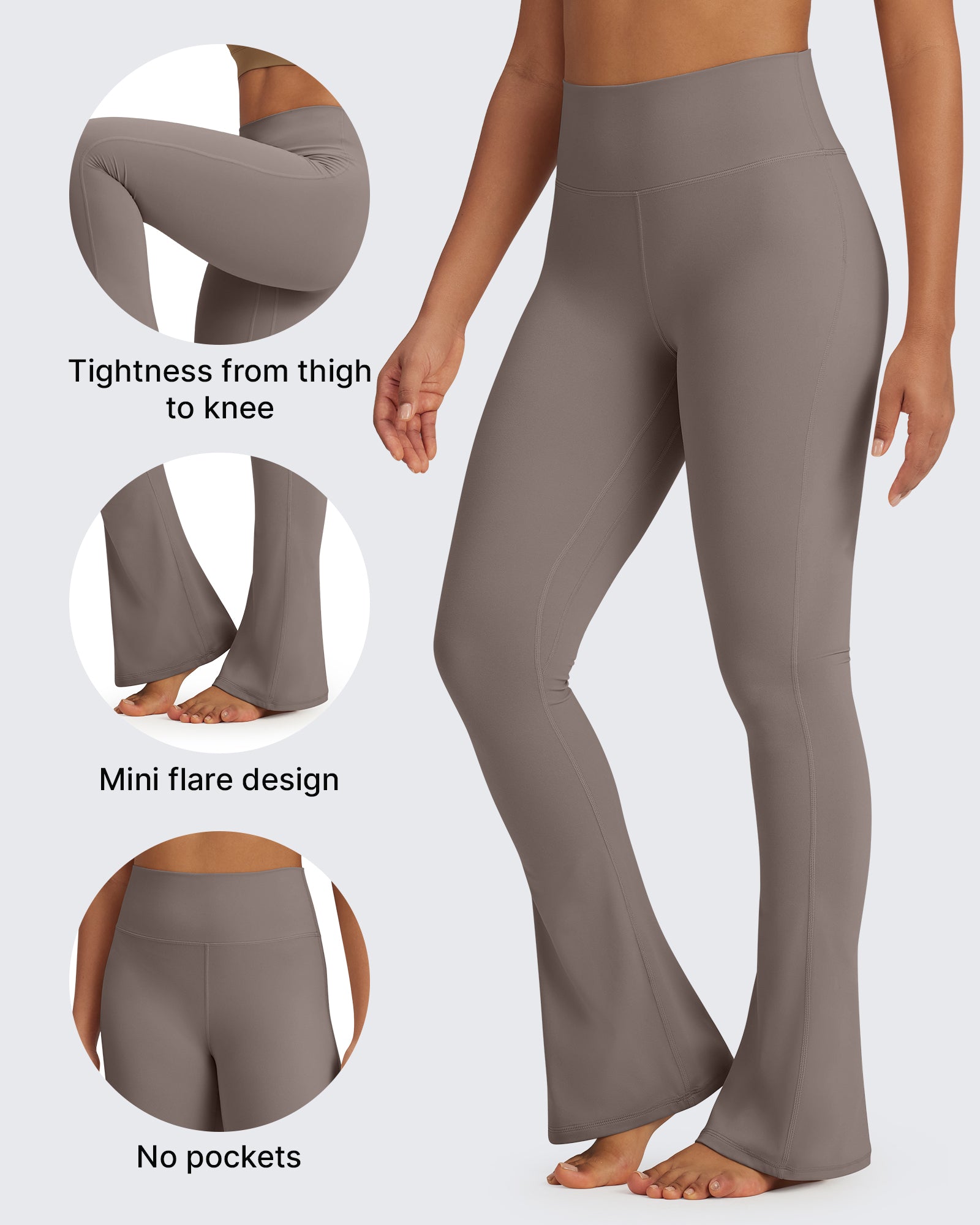 G4Free - BareFeel Casual High-Waisted Mini Flare Pants -GF24A244AA-S-GF24A245AA-S-GF24A246AA-S-GF24A244AB-M-GF24A245AB-M