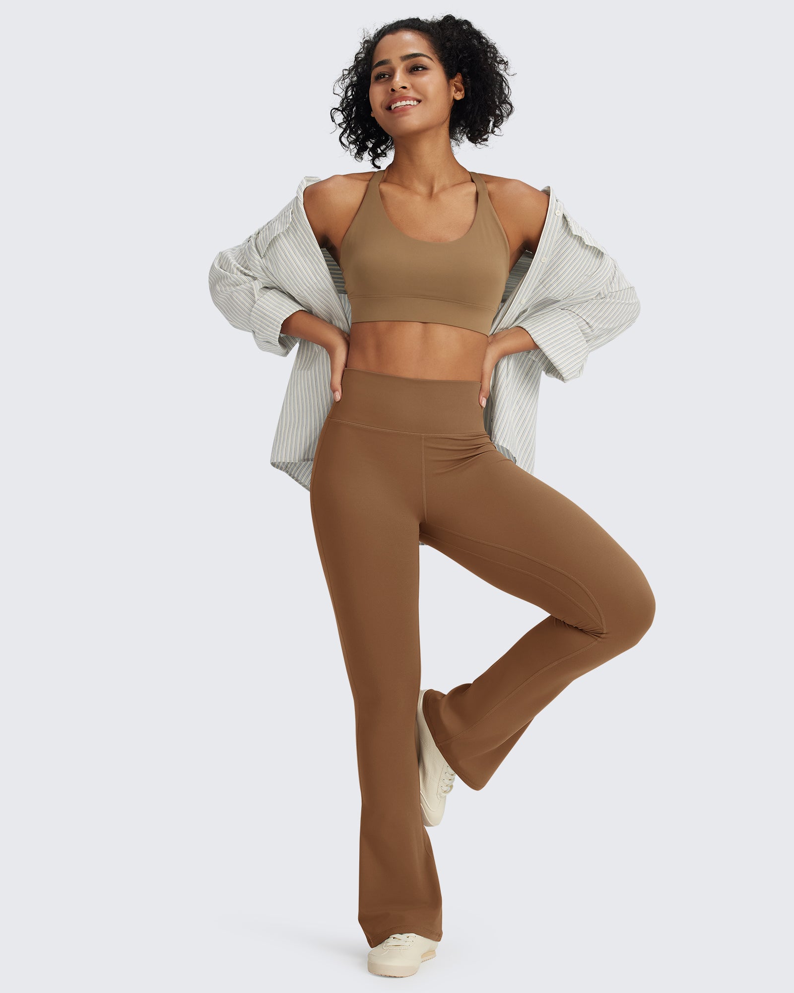 G4Free - BareFeel Casual High-Waisted Mini Flare Pants -GF24A244AA-S-GF24A245AA-S-GF24A246AA-S-GF24A244AB-M-GF24A245AB-M