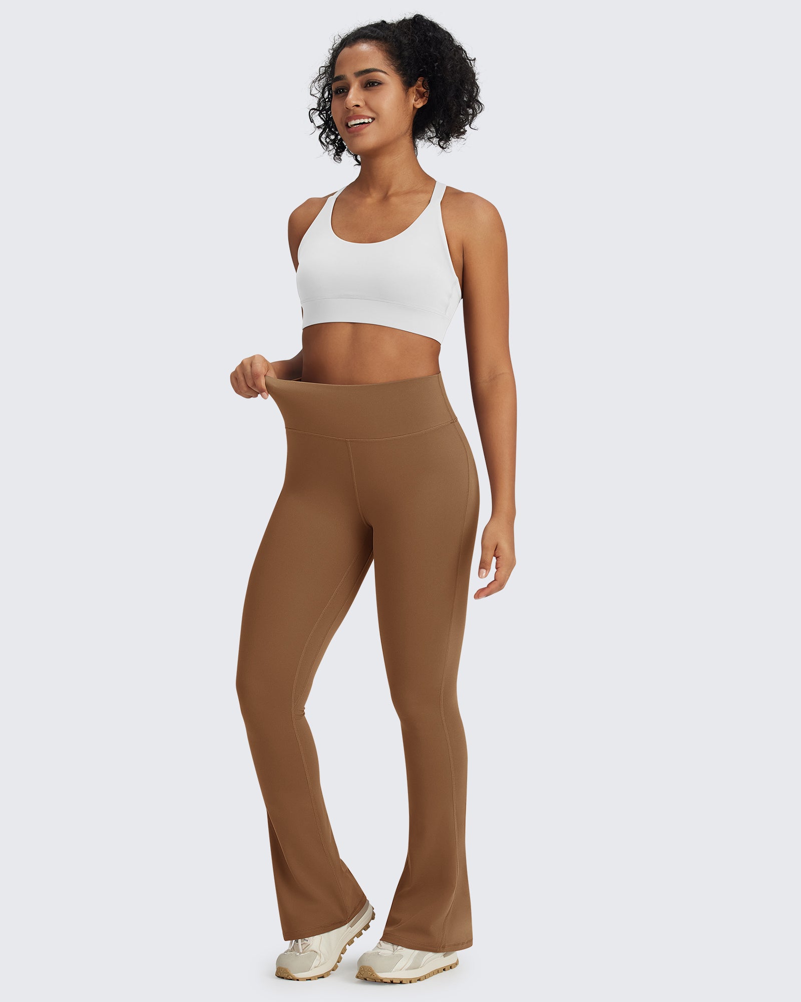 G4Free - BareFeel Casual High-Waisted Mini Flare Pants -GF24A244AA-S-GF24A245AA-S-GF24A246AA-S-GF24A244AB-M-GF24A245AB-M
