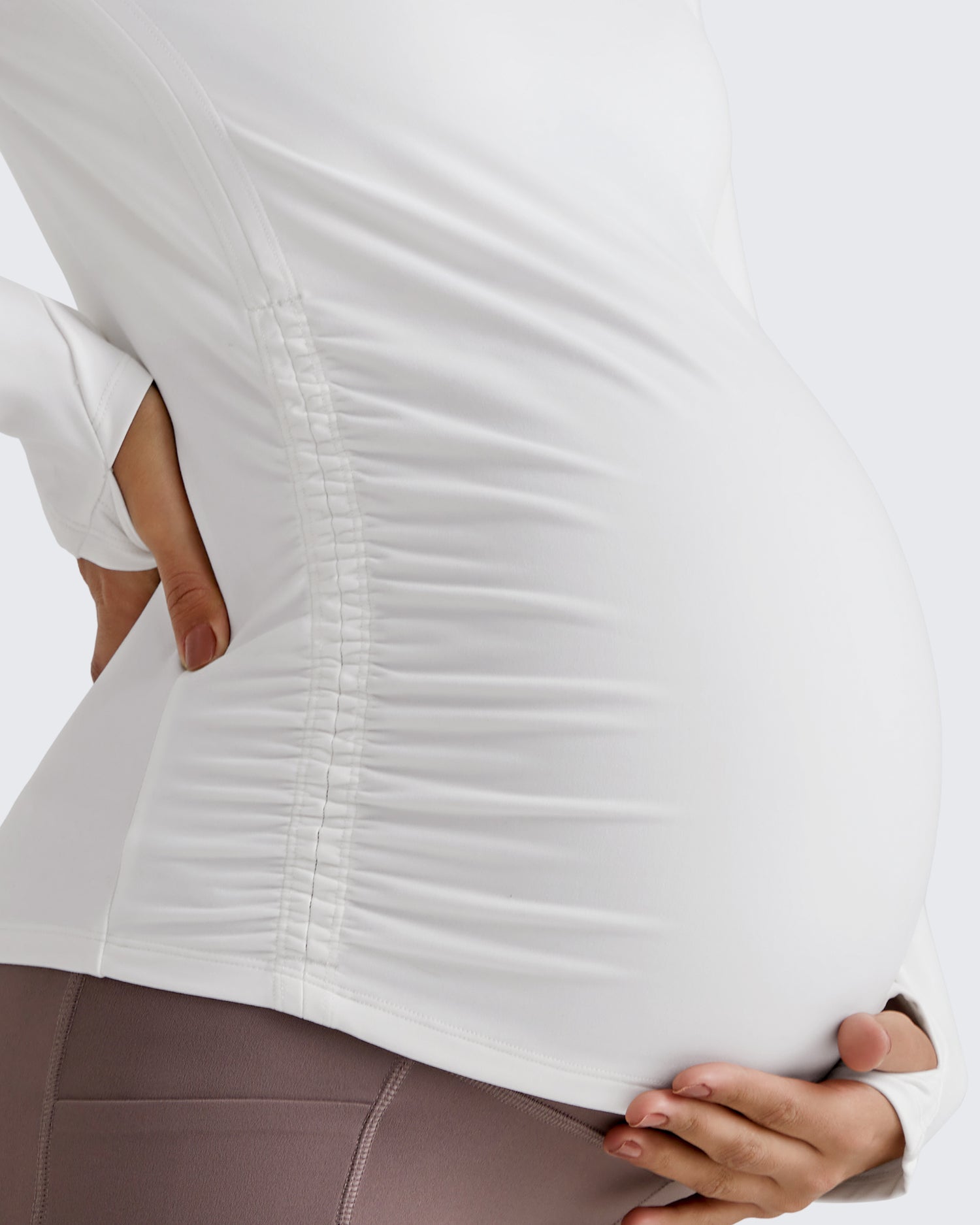 G4Free - BareFeel Crew Neck Ruches Maternity Long Sleeve -GF25BY380CA-S-GF25BY380CB-M-GF25BY380CC-L-GF25BY380CD-XL-GF25BY380CE-XXL