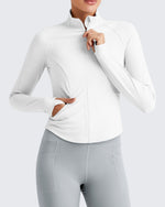 G4Free - BareFeel Cropped Slim Fit Full Zip Workout Jackets -GF25M411AA-S