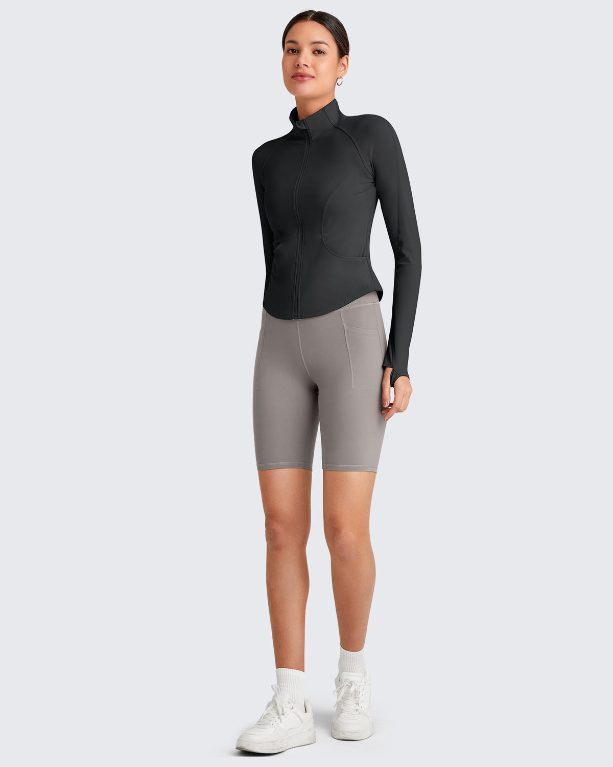 G4Free - BareFeel Cropped Slim Fit Full Zip Workout Jackets -GF25M411AA-S-GF25M411AB-M-GF25M411AC-L-GF25M411AD-XL-GF25M411AE-XXL