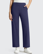 G4Free - BareFeel Faux Fly Ankle Length Casual Dress Pants -GF26J775A001A-S