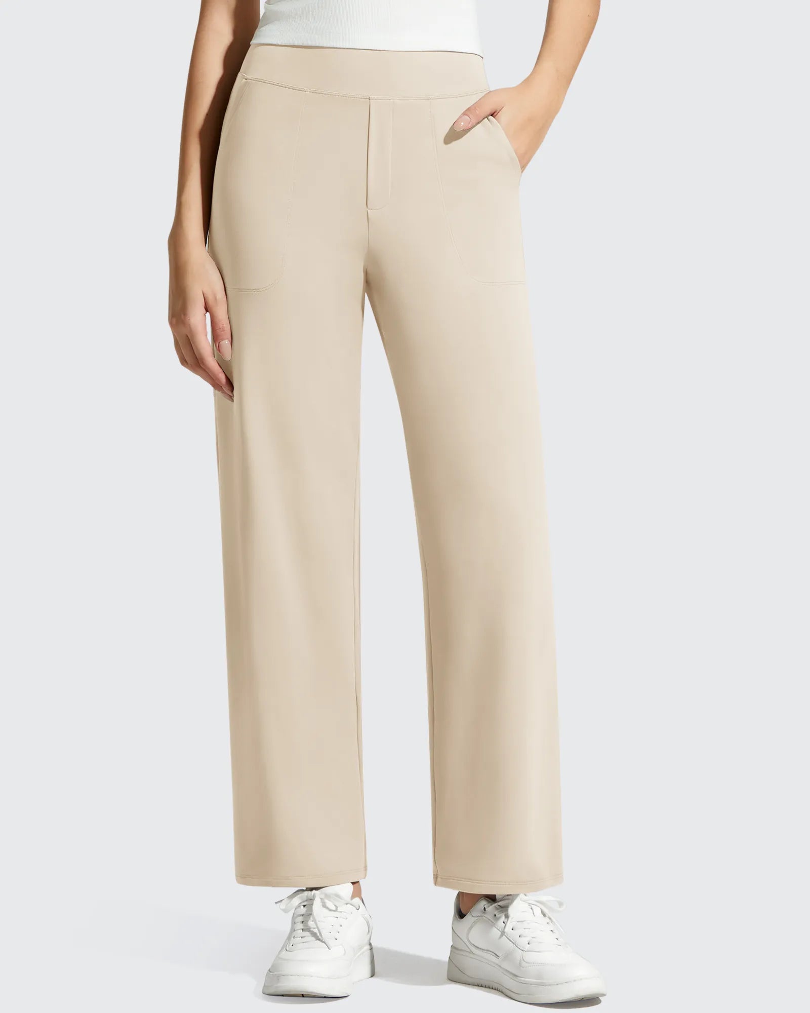 G4Free - BareFeel Faux Fly Ankle Length Casual Dress Pants -GF26J775A001A-S-GF26J776A001A-S-GF26J777A001A-S-GF26J775A001B-M-GF26J776A001B-M