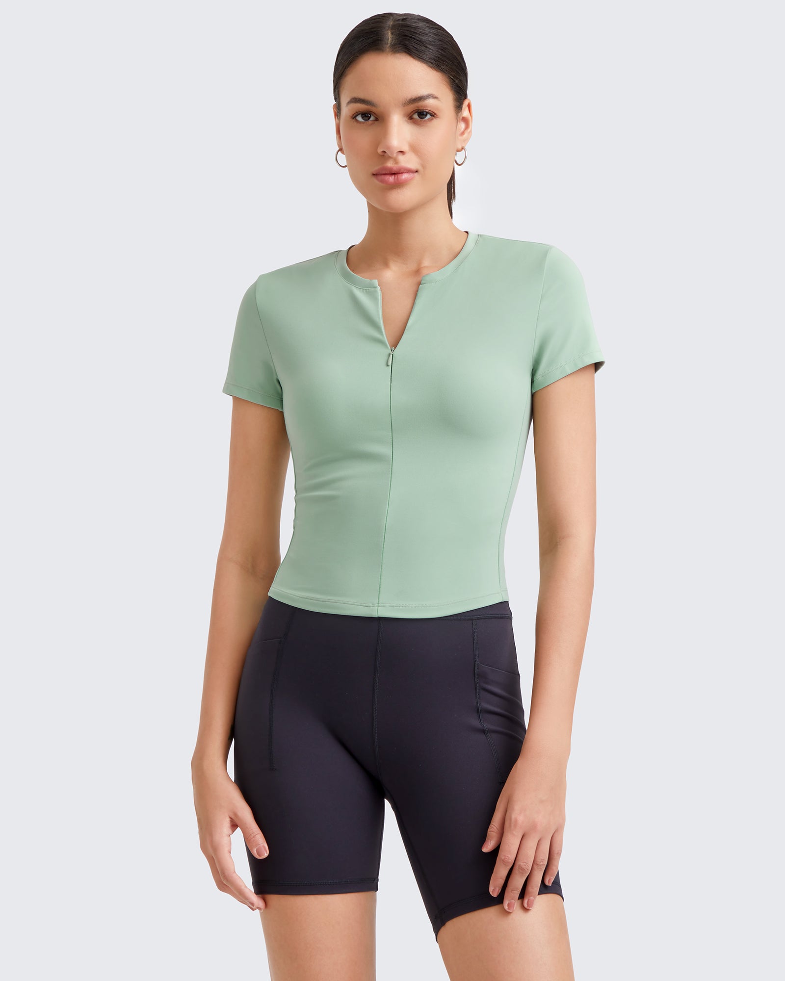 G4Free - BareFeel Half Zip Slim Fit Athletic Shirts -GF25K335DA-S