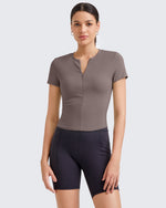 G4Free - BareFeel Half Zip Slim Fit Athletic Shirts -GF25K335DA-S