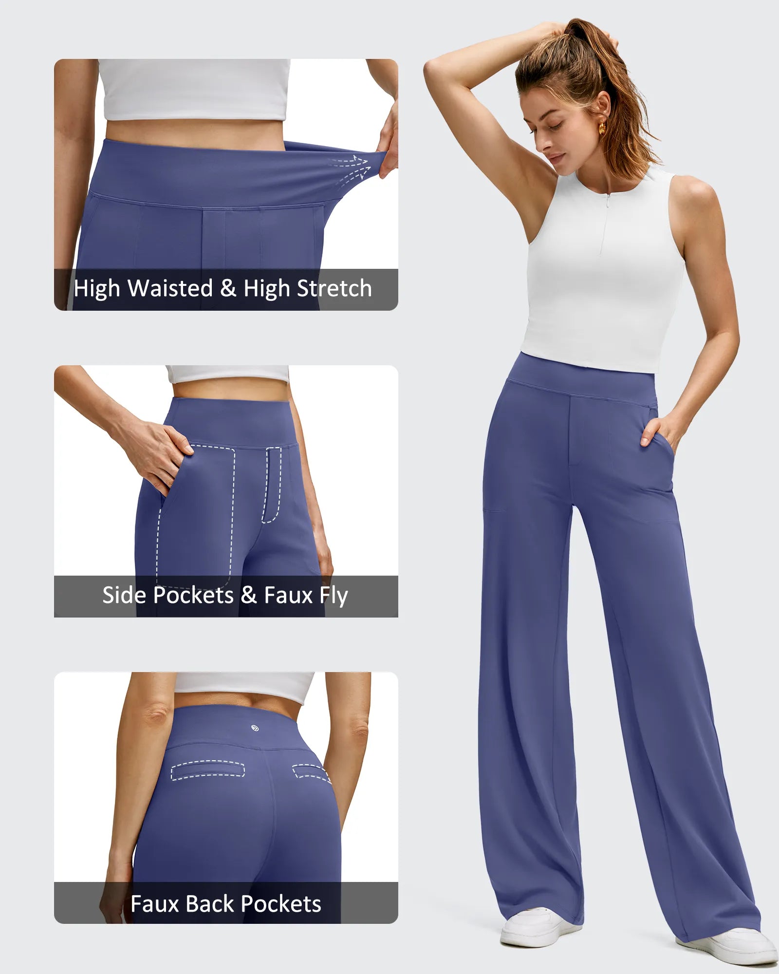 G4Free - BareFeel High Stretch Wide Leg Yoga Pants -GF25J622EA-S-GF25J623EA-S-GF25J624EA-S-GF25J622EB-M-GF25J623EB-M