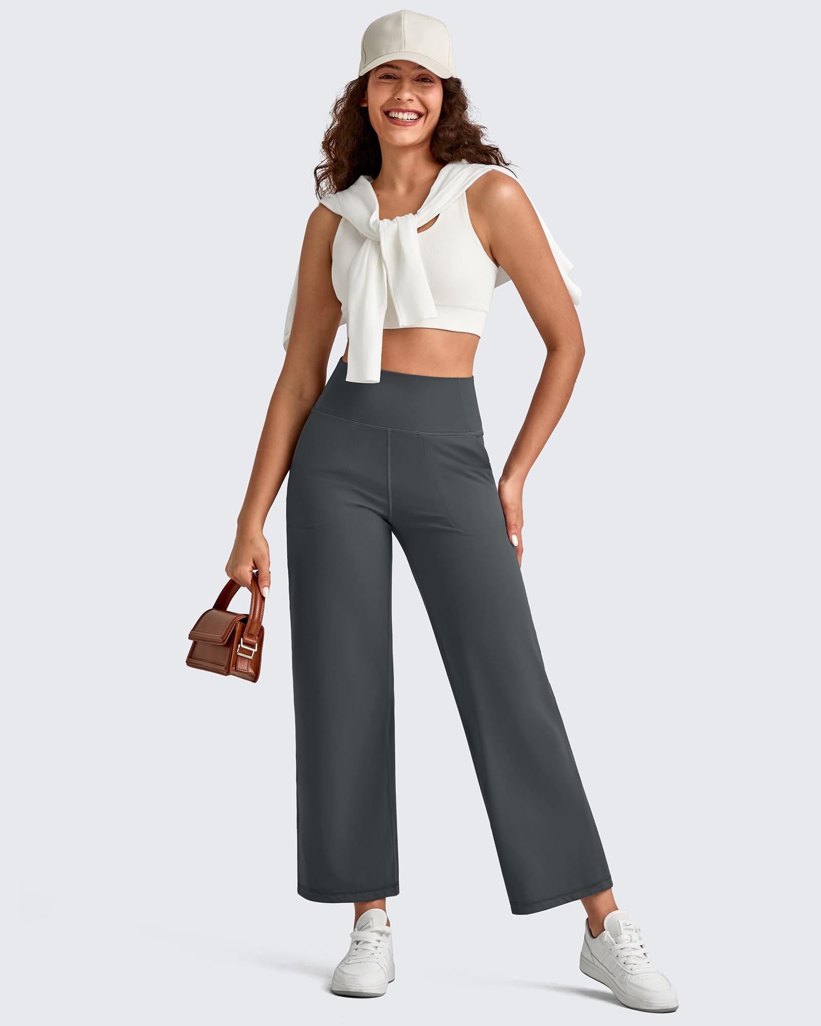 G4Free - BareFeel High Waist Wide Leg Ankle Length Pants -GF25J487AF-XS-GF25J488AF-XS-GF25J489AF-XS-GF25J487AA-S-GF25J488AA-S