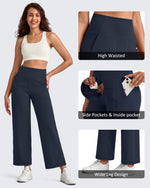 G4Free - BareFeel High Waist Wide Leg Ankle Length Pants -GF25J487AF-XS-GF25J488AF-XS-GF25J489AF-XS-GF25J487AA-S-GF25J488AA-S