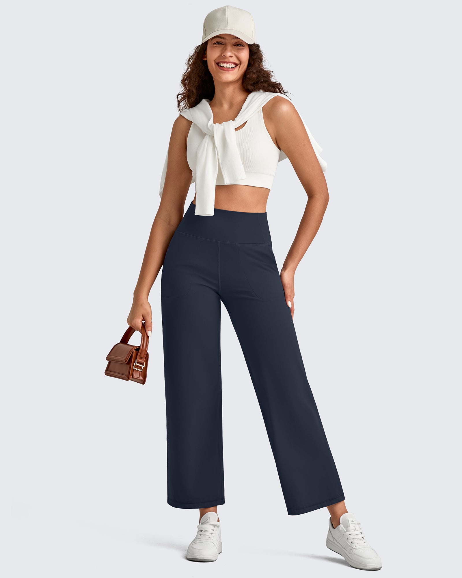 G4Free - BareFeel High Waist Wide Leg Ankle Length Pants -GF25J487AF-XS-GF25J488AF-XS-GF25J489AF-XS-GF25J487AA-S-GF25J488AA-S