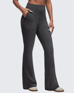 G4Free - BareFeel High Waisted Pockets Flare Dress Pants -GF25A548DF-XS