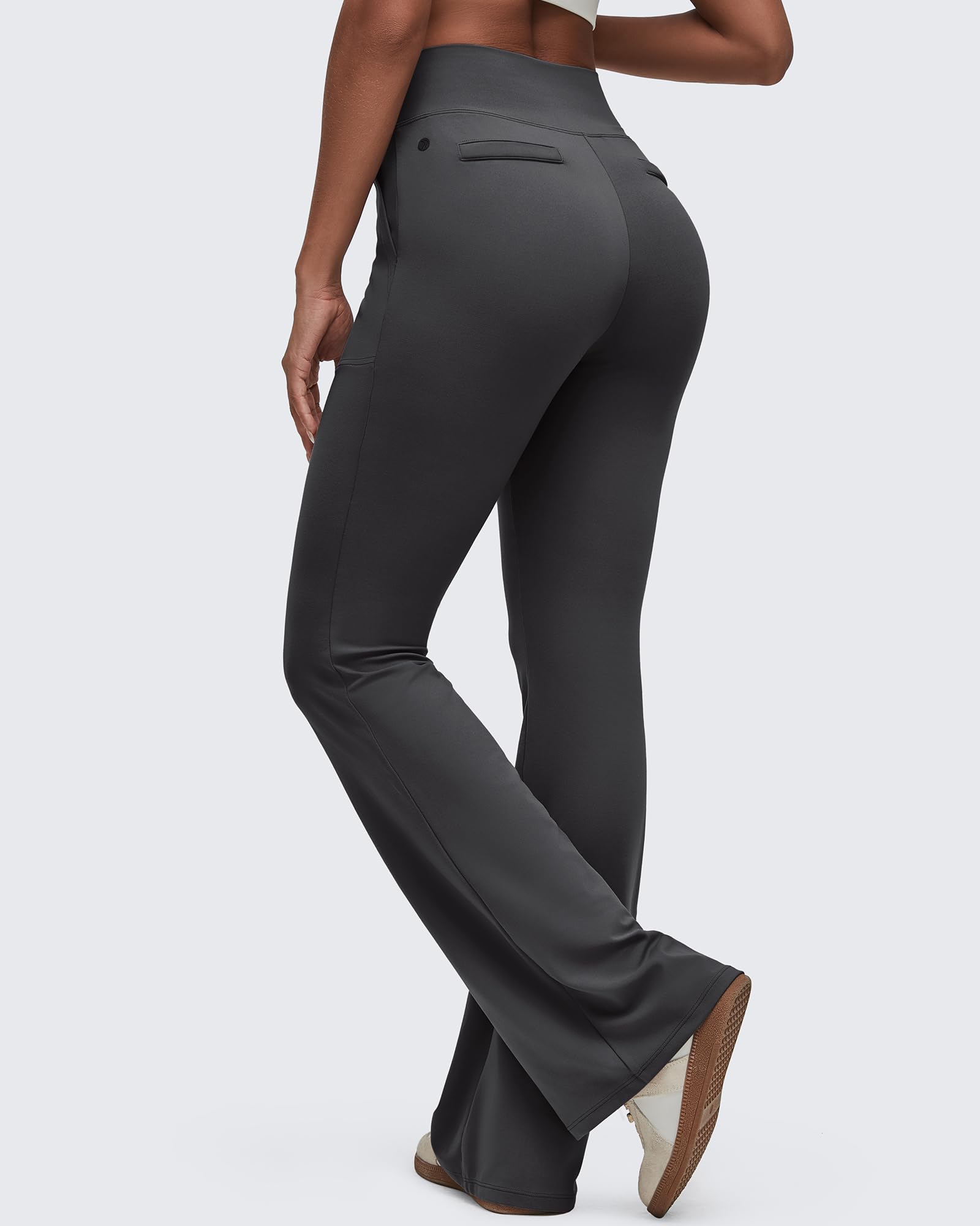 G4Free - BareFeel High Waisted Pockets Flare Dress Pants -GF25A548DF-XS-GF25A549DF-XS-GF25A550DF-XS-GF25A548DA-S-GF25A549DA-S