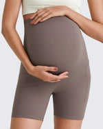 G4Free - BareFeel Maternity Athletic Legging Shorts 5'' -GF25AY336AA-S-GF25AY336AB-M-GF25AY336AC-L-GF25AY336AD-XL-GF25AY336AE-XXL