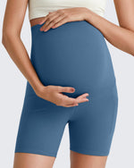 G4Free - BareFeel Maternity Athletic Legging Shorts 5'' -GF25AY336AA-S-GF25AY336AB-M-GF25AY336AC-L-GF25AY336AD-XL-GF25AY336AE-XXL