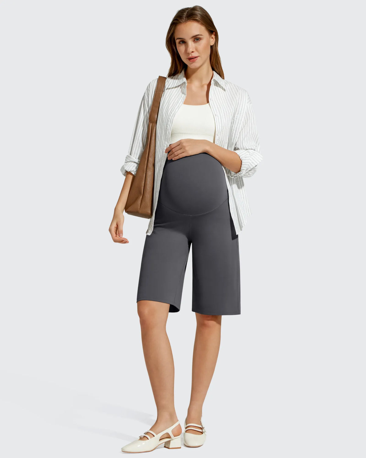 G4Free - BareFeel Maternity Bermuda Wide Leg Shorts -GF26EY793A001A-S-GF26EY793A001B-M-GF26EY793A001D-XL-GF26EY793A001C-L-GF26EY793A001E-XXL